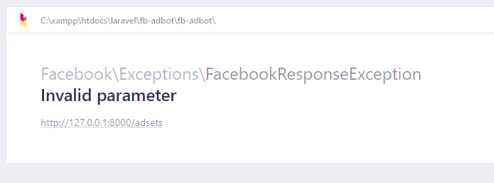 Invalid parameter